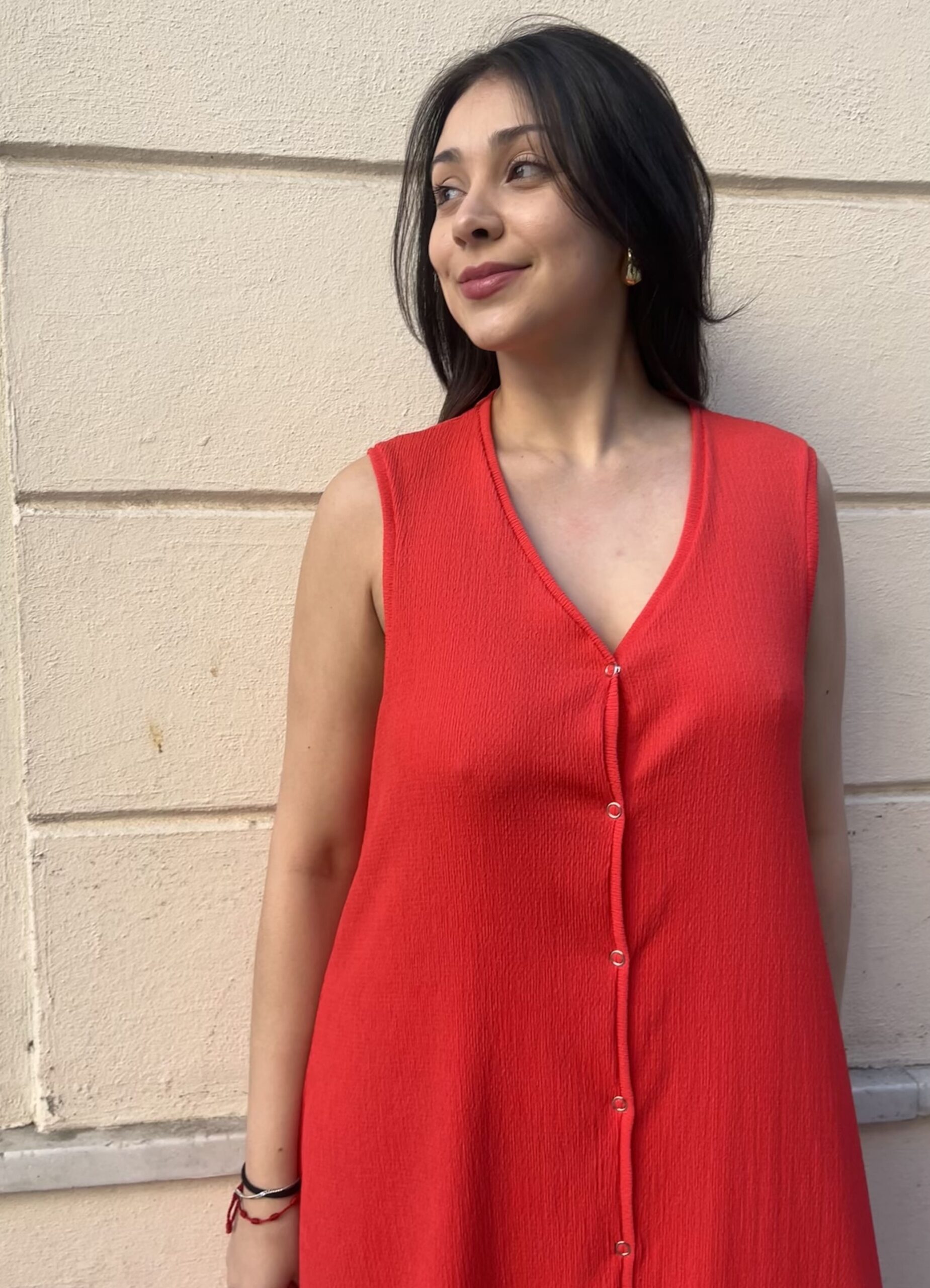 Vestido Roma largo - Rojo - Imagen 2