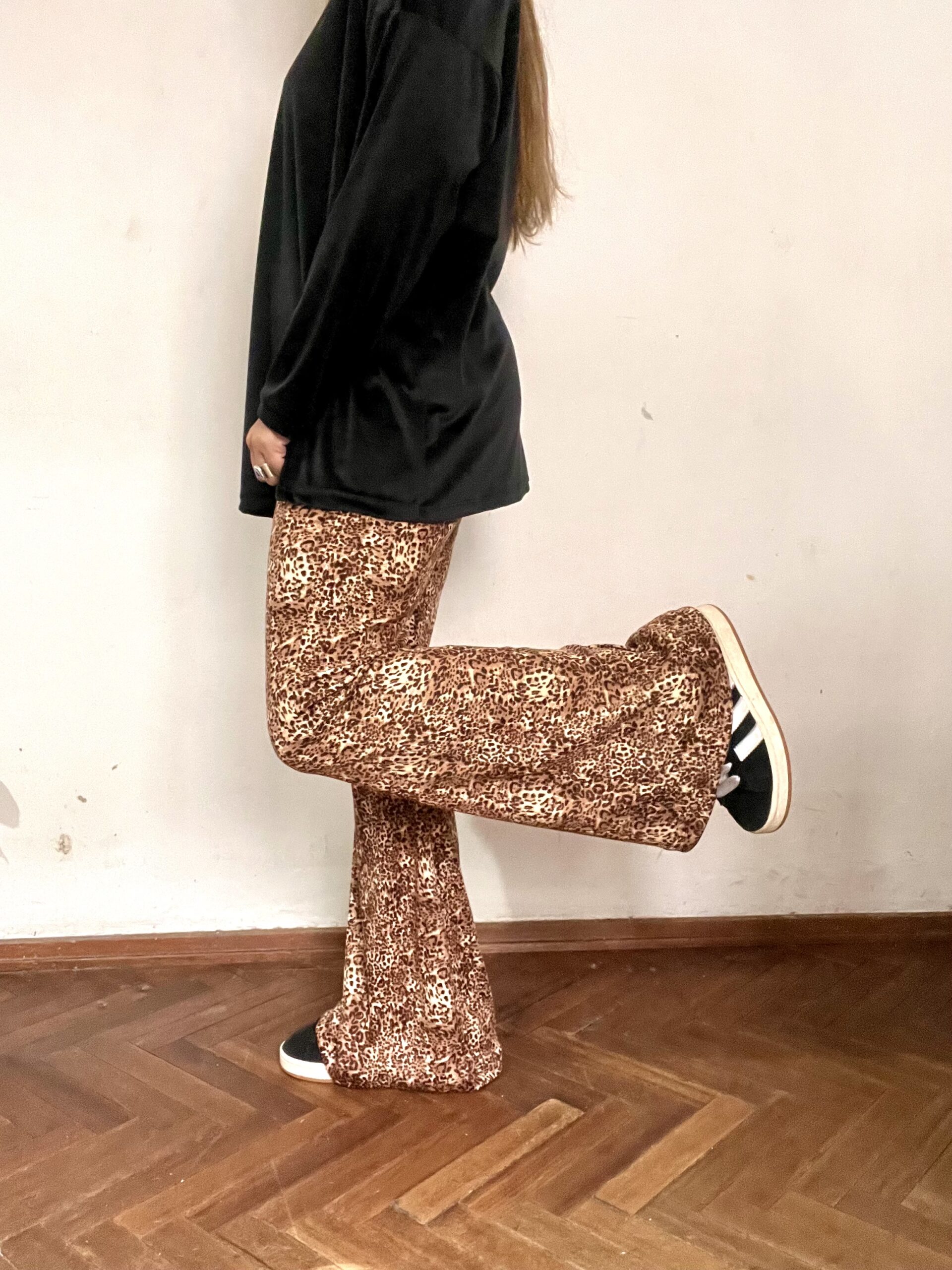 Calza Oxford print